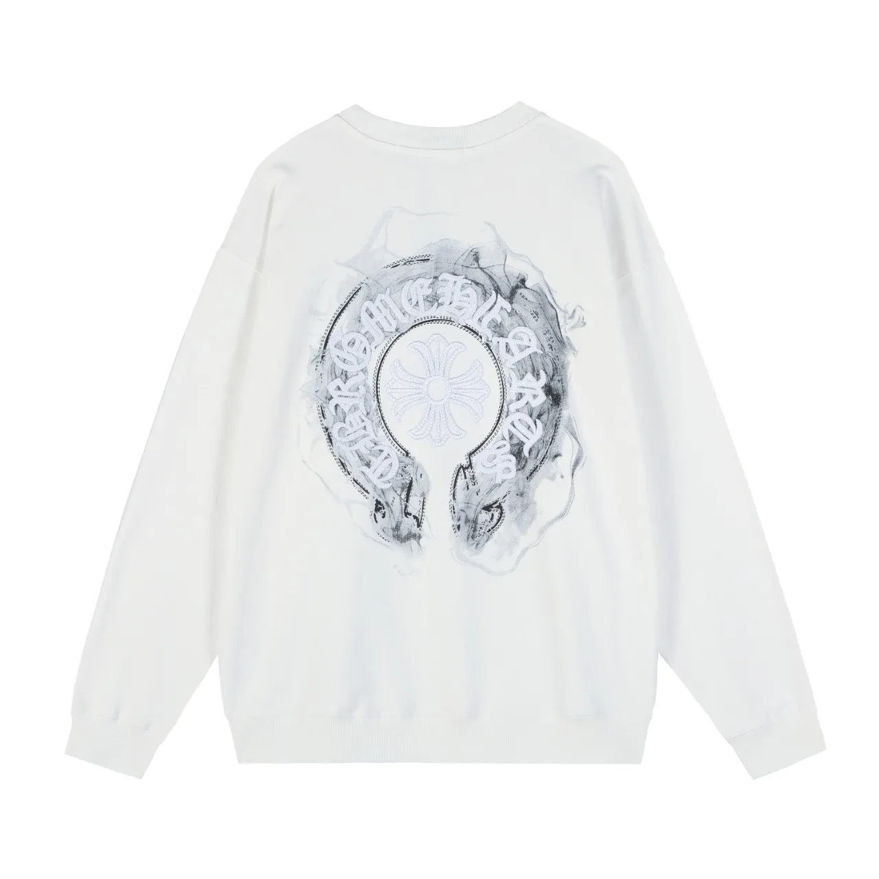 P270 Chrome Hearts American printed cross sweatshirt with Chrome Hearts Size: SMLXL Color: Black White